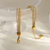 Wholesale PVD Coated Real Gold Plated 16K White Plating Geometric 304 Stainless Steel Casual Simple Style Waterproof Non Tarnish Bracelets