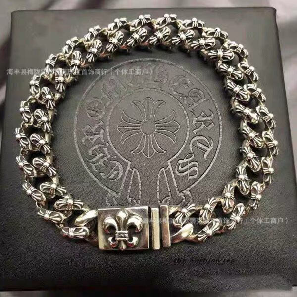 Wholesale Copper Chrome Hearts Cross and Sword Bracelet, Unisex, Thick and Thin Styles