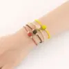Wholesale Geometric Beaded Chain Bracelet With 18K Real Gold Plated Glass Beads, 0.03µm Thickness, Unisex Design
