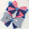 oly-62f6bf59f9286a566bd710a4c0f3d677 Wholesale Flagpole Bow Hair Clip Star Decoration Duckbill Clip Independence Day Hairpin Denim