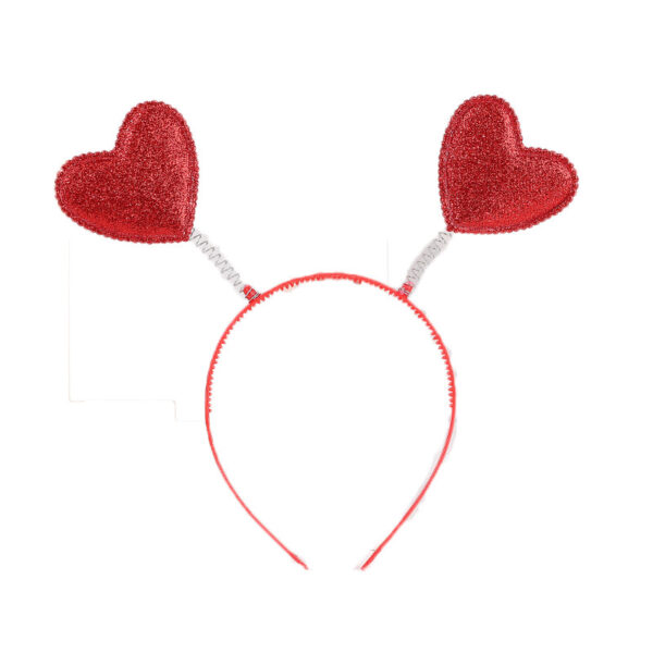 oly-62f83b8767b37ed90a3a679b060b60ba Wholesale Peach Heart Headband Valentine's Day Red Sequins Love Headband Party Birthday Hair Accessories Wedding Festive Holiday Decoration Headwear