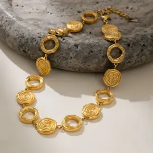 Gold Style Two Necklace / 18k