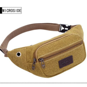 Canvas small square bag khaki