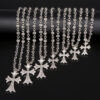 Wholesale   Nightclub Fashion Brand Cross Necklace Handmade Chain Valentine's Day Gift Vintage Imitation Silver Hanging Chain