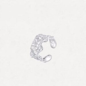 J629 silver skirt lace ring
