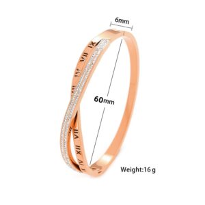 Roman numeral criss-cross strap rose gold / 18K vacuum plating