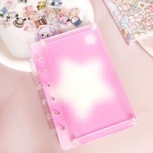 A7 inner page (no film) / Pink five-pointed star notebook