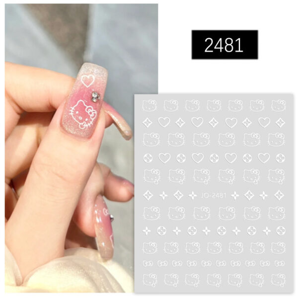oly-63672304fa7ae404f50602e7620a5d17 Wholesale Nail Art Stickers Cartoon Cute Cat Small Decorations Sweet Cool Color Nail Stickers OLY Exclusive