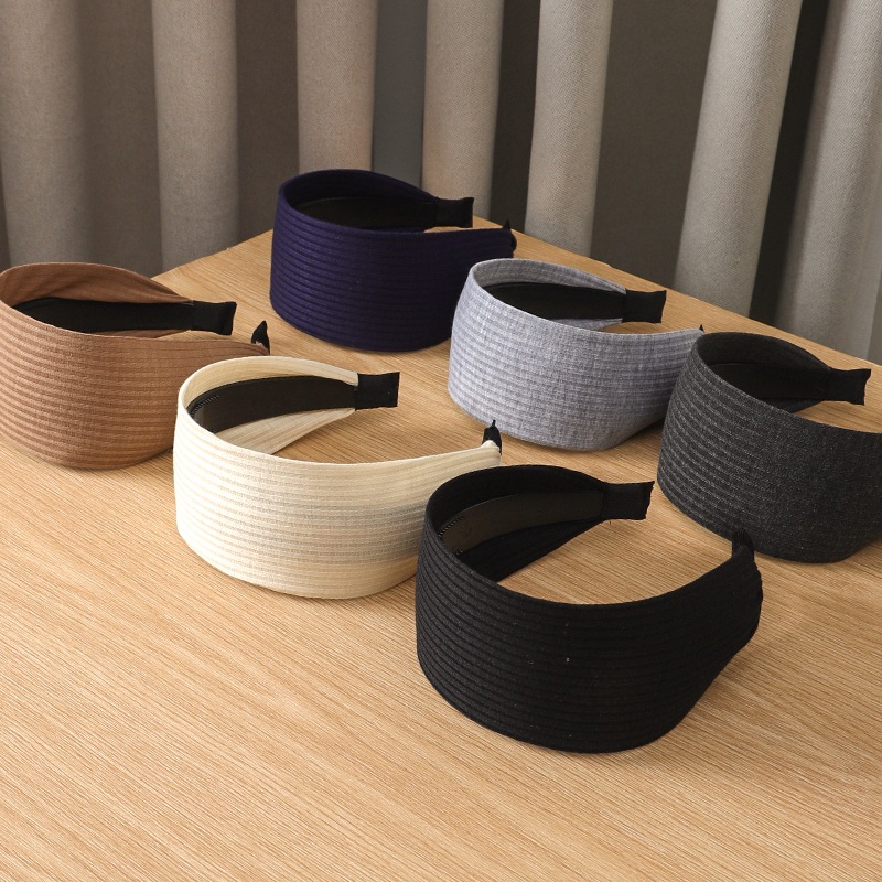 Wholesale French Knitted Widened Headband Women's High Cranial Top Headband Hair Accessories Hot Girls Sports Style Fabric Headwear Internet Popular H