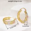 Wholesale Three-dimensional Heart Shape Earrings For Women In Copper With KC Golden Water Plating And 0.03µm Thickness