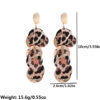 Wholesale Women's long leopard print sexy exaggerated earrings ins style niche design earrings jewelry