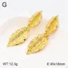 Wholesale Ion Plating (IP) 18K Gold Plated Leaves Cherry Flower 304 Stainless Steel Elegant Vacation Classic Style Waterproof Non Tarnish Drop Earrings
