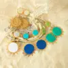 Wholesale 18K Gold Plated 304 Stainless Steel Vacuum Electroplating (In Furnace) Sun Anti-Allergy Earrings For Women Holiday Party Street Style