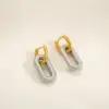 oly-63c6a59a99c96ad7b23478a202999419 Wholesale Ion Plating (IP) 18K Gold Plated U Shape 304 Stainless Steel Hip-Hop Oversized Waterproof Non Tarnish Earrings