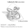 Wholesale 304 Stainless Steel 18K Gold Plated Women's Geometric Ball Open Ring Women's Jewelry Accessories, Holiday Gift, Gift For Her