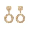 Wholesale Gold Rhombus Drop Earrings For Women In Zinc Alloy