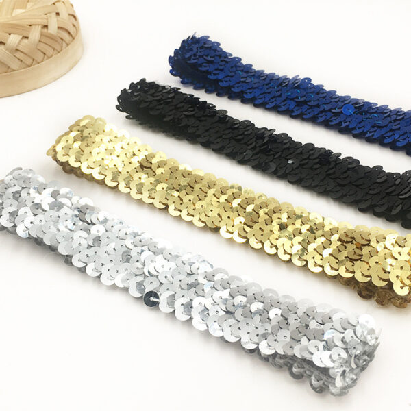 Wholesale Sports Dance Sequin Hair Band Headband Shiny Elastic Competition Children's Performance Headband Fashion Hair Accessories Hair Card