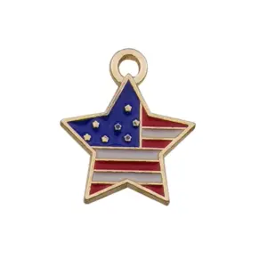 1 Five-pointed Star American Flag 15x15mm