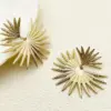 Wholesale PVD Coated Real Gold Plated 14K Gold Sector 304 Stainless Steel Modern Style Classic Style Waterproof Non Tarnish Drop Earrings