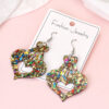 Wholesale  Love Series Earrings Sweet Romantic Colorful Shiny Love Creative Earrings Valentine's Day Gift