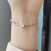 oly-643d36e467ef2d3de3dd8045884ad00a Wholesale Korean Style Dongdaemun High-End Temperament Bracelet for Women Electroplated Diamond Cat's Eye Petals Flower Hand Jewelry Wholesale Fashion