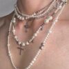 oly-644a4d177d8d0a24e6b0f65e02dbb813 Wholesale Niche cross sweater chain irregular size pearl beaded long necklace various ways to wear clavicle chain female