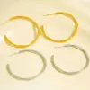 Wholesale Exaggerated Minimalist Hoop Earrings For Women Fashion Luxury Simple Elegant 304 Stainless Steel Studs Irregular Gold Plated Jewelry Vacuum Electroplating Furnace Plated 18K Real Gold Geometric Pattern