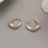 Wholesale U Shape Copper Earrings For Women With Zirconia Inlay And Copper Flat Backs