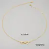 Wholesale Ferroalloy Infinity Vacuum Plating Real Gold Plated Vintage Style Handmade Simple Style Waterproof Non Tarnish Hollow Out Cable Chain Gold Necklace
