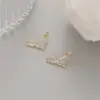 Wholesale Heart Shape Stud Earrings For Women With 925 Sterling Silver Posts And Electroplated Copper Base Featuring Zircon Inlay