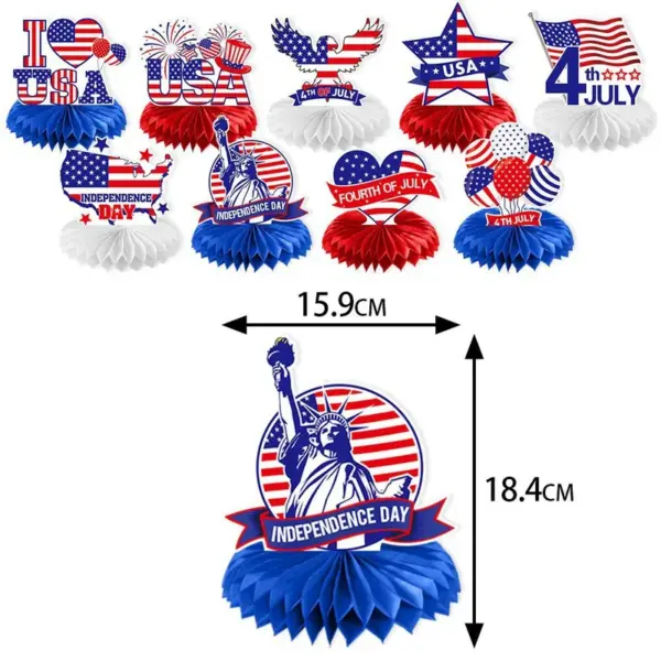 Wholesale 71st Anniversary Decoration Honeycomb Decorations Party Table Decorations American Independence Day Festival Supplies
