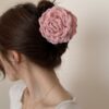 oly-64971f90021a774435530fe3a6b61a80 Wholesale Caro Same Style Flower Grab Clip Rose Flower Hairpin Women's Hair Grab Back Head Shark Clip Hairpin Headwear Summer