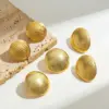 Wholesale 18K Gold Plated Stainless Steel Geometric Floral Pattern Earrings Casual Cute Simple Design For Dating Selfie Holiday Shopping