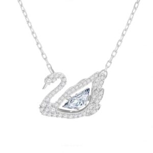 Smart white swan necklace