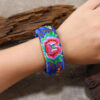 Wholesale Original ethnic style embroidered fabric peony flower bracelet women's retro artistic wide version all-match bracelet personalized bracelet