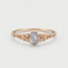 oly-64c28d308af5916f1450b58e534a8cc6 Wholesale Japanese Style Set with Natural Cordierite Lafite Hollow Ring Female Happy Olive Leaf Purple Diamond Zircon Ring