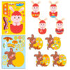 oly-64fa4aa69ba6181e2bd6d8d01bb4ea27 Wholesale 6 sheets/pack Easter rabbit puzzle stickers shrimp skin children's educational puzzle colorful egg face changing stickers