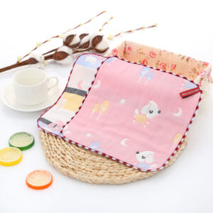 Pink puppy / 25*25 square towel
