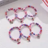 Wholesale Retro Star Heart Shape Apple Alloy Soft Clay Beaded Chain Beaded Bracelets Wholesale