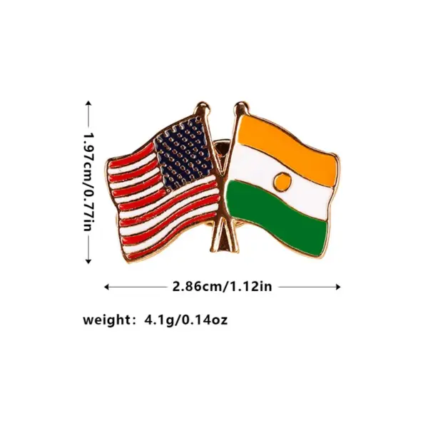 Wholesale Vintage Style Simple Style American Flag Alloy Enamel Unisex Brooches
