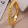 oly-652654c164a795a441d30f322923dd98 Wholesale Sand Gold Buckle Opening Gold Bracelet Women's Niche Exquisite Carving Craft Bracelet Live Carving Style