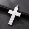 Wholesale Electroplated Titanium Steel Cross Pendant For Men's In Steel Color, Perfect For Spring