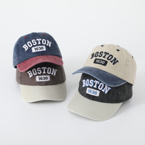 Wholesale Children's Hat Korean Style Old Boston Washed Baseball Cap Spring & Fall New Peaked Cap Boys and Girls Sunshade Mesh Cap
