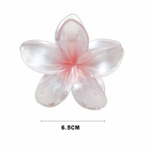 3#Transparent plumeria-pink 6.5cm