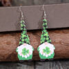 oly-657bf290c6c58993161e851128e79f66 Wholesale St. PA Festival dwarf elf Clover leather earrings retro style earrings