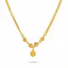 Wholesale Solid Color Pendant Necklace For Women In Copper With 18K Real Gold Plated Finish Featuring Cuban Link Chain Curb Chain In IG Style