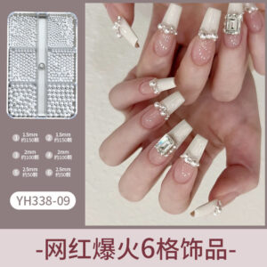 6 grid white large and small pearls mixed (yh338-09)