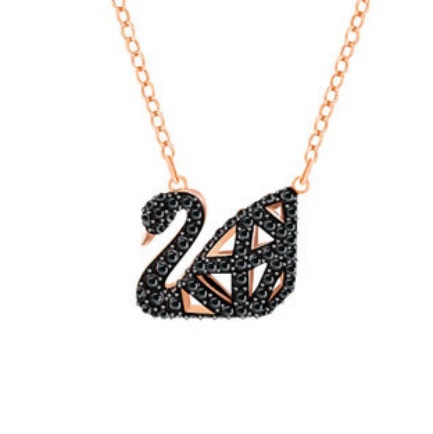 Wholesale Alloy Evil Eye Necklace, Lively Swan, Dancing Heart Clavicle Chain Pendant