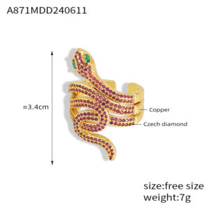 A871-Gold Red Diamond Ring / No. 7