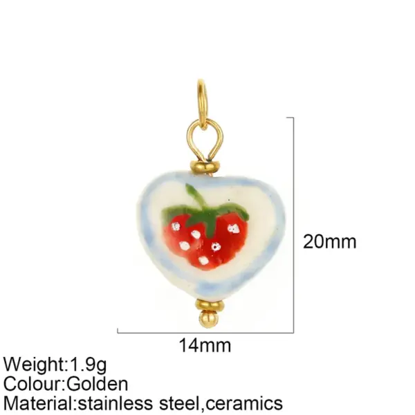 Wholesale Heart Shape Ceramic Pendant For Women In Hawaiian Style, Perfect For Casual Wear